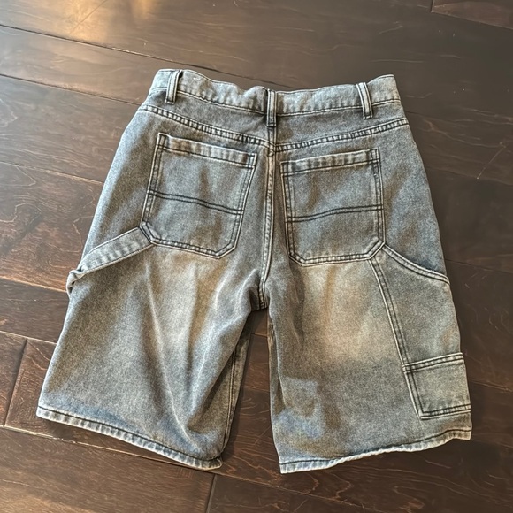 Blue Asphalt Gray Distressed Jean Shorts - Picture 6 of 9